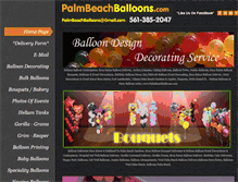 Tablet Screenshot of palmbeachballoons.com